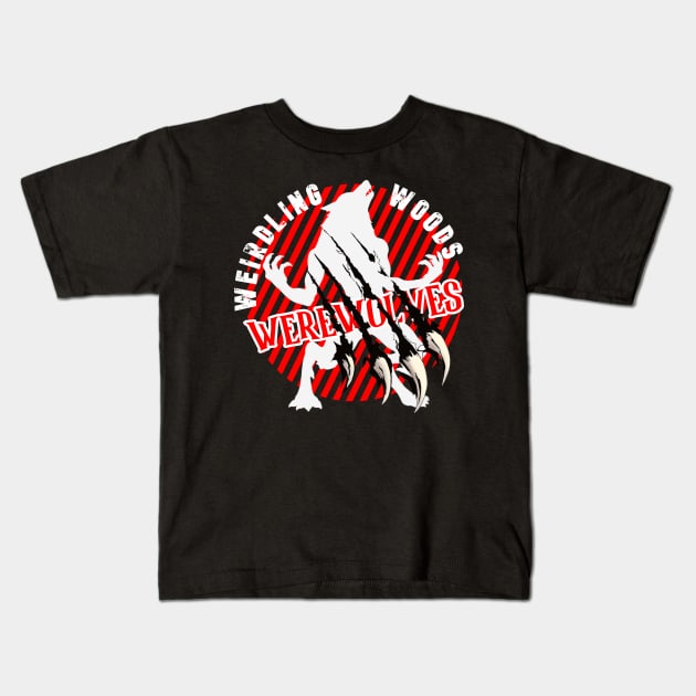 Weirdling Woods Werewolves - Black Claws Kids T-Shirt by marlarhouse